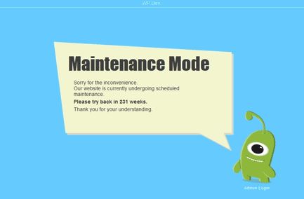 WP Maintenance Mode – Really Nice Looking Plugin!