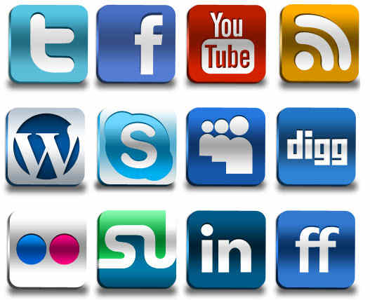 Social Networking Professional Clean Cut Graphic Icons