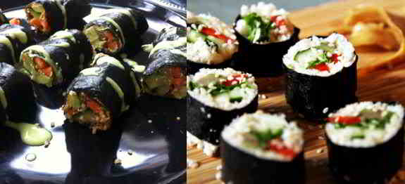 Raw Cauliflower Sushi Rolls