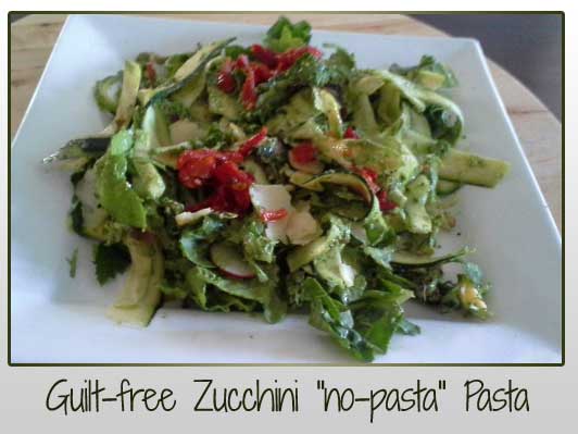 Zucchini Pasta with Creamy Avocado Pesto