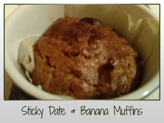 Sticky Date & Banana Muffins